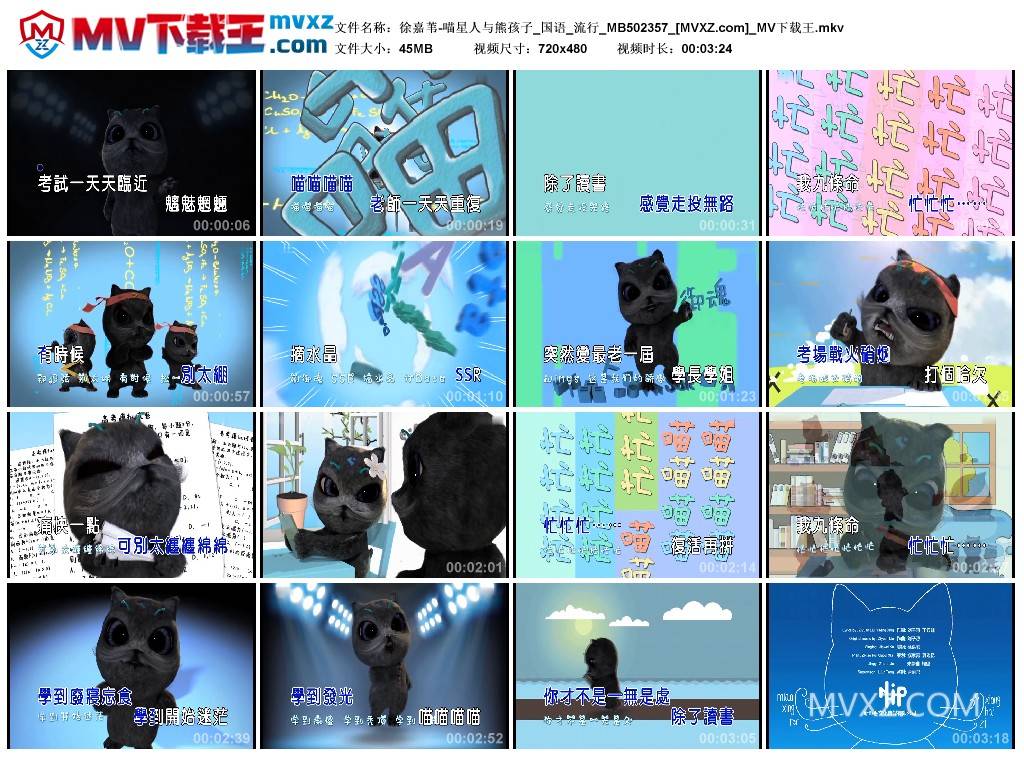 徐嘉苇-喵星人与熊孩子_国语_流行_MB502357